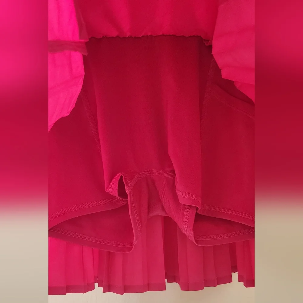 Pink‎ Pleated Women's Skort, Size Extra Small.